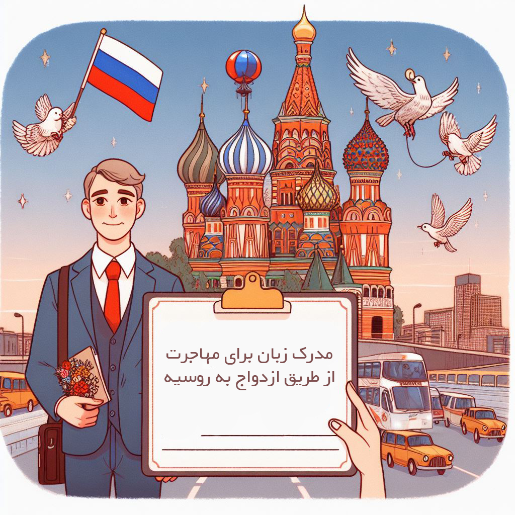 مدرک زبان برای مهاجرت از طریق ازدواج به روسیه